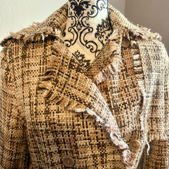 NEWPORT NEWS Vintage Woven Pattern Trench Coat - Picture 5 of 7